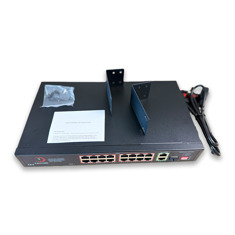 TRILINK TL-SW16P-2U1S - 16-Port AI-Enhanced PoE Switch