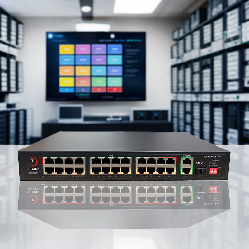 TRILINK TL-SW24P-2U1S - 24-Port PoE Network Switch - Image 6