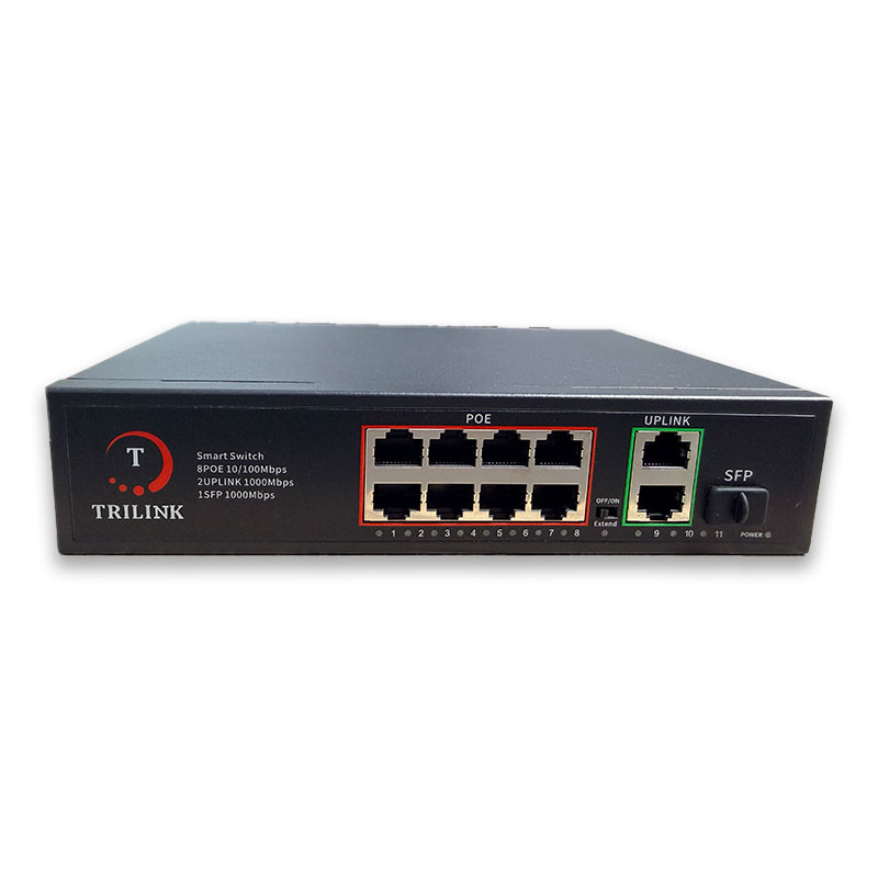TRILINK TL-SW8P-2U1S | 8-Port Gigabit AI PoE Network Switch