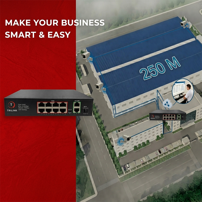 TRILINK TL-SW8P-2U1S | 8-Port Gigabit AI PoE Network Switch - Image 5