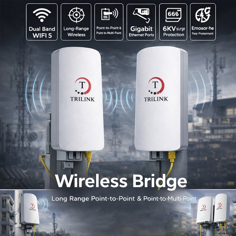 Trilink Digital Wireless Bridge Point to Point - 2.4GHz - Image 5