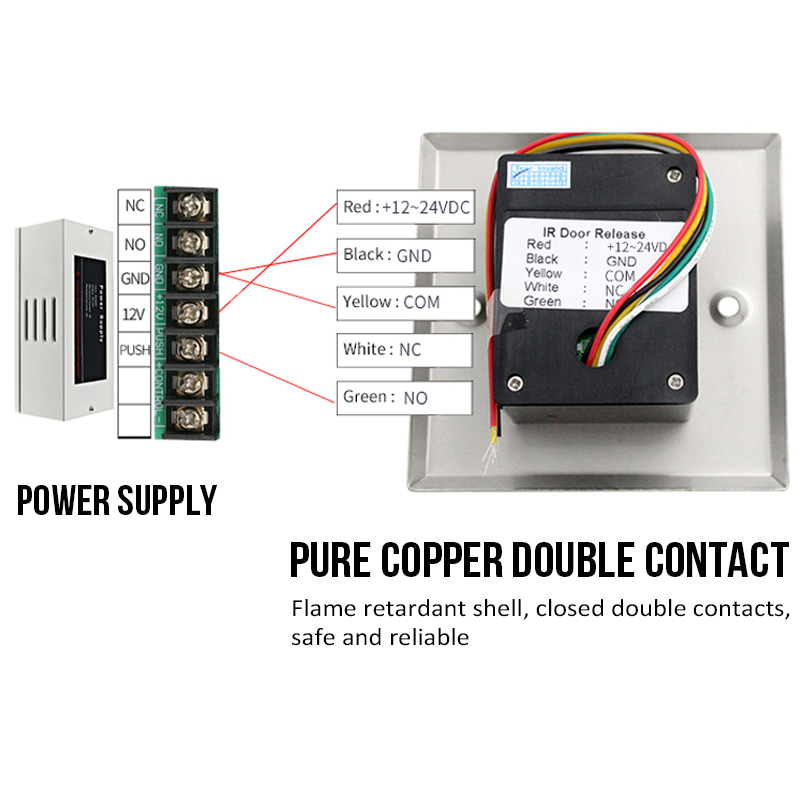 No Touch Exit Button Contactless Infrared Door Button Switch for Access Control - Image 3