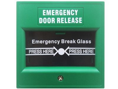 Emergency Break Glass Exit Button (green)