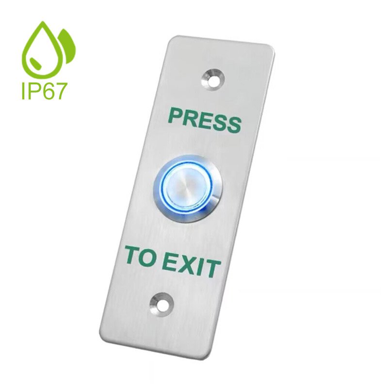 Waterproof IP67 Exit Button with LED